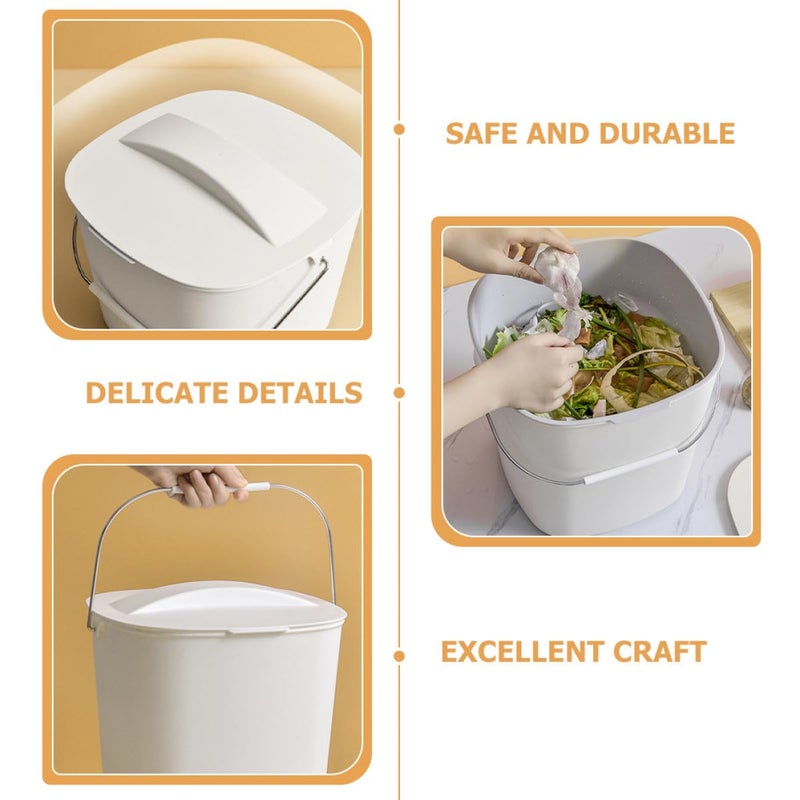 Garneck Kitchen Waste Bin Dry and Wet Classified Garbage Container Small Drain Trash Can Odor Resistant Household Countertop Compost Bin for Kitchen Use Random Color - Image 3