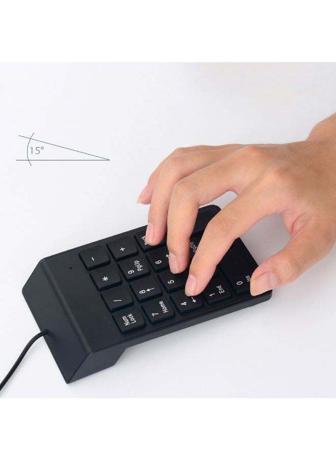 نيبمينينت - لوحة مفاتيح رقمية سلكية بمنفذ USB أسود - Image 1
