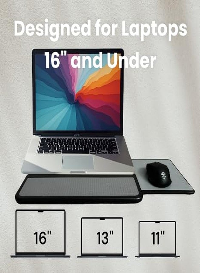 MAX SMART Portable Laptop Lap Pad, Laptop Desk with Retractable Mouse Tray, Sturdy Stable Work Surface for Bed Sofa Couch or Travel - Image 5