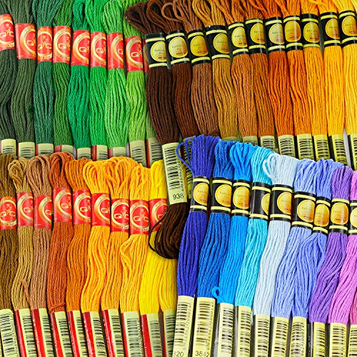 ThreadNanny Embroidery Floss, Cross Stitch Thread for Sewing and Hand Craft Embroidery | Suitable for Bracelet Thread Making | Set of 447 Skeins Rainbow Color Cotton Strings - Image 1