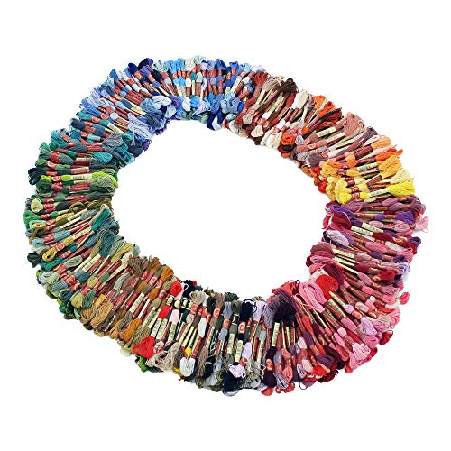 ThreadNanny Embroidery Floss, Cross Stitch Thread for Sewing and Hand Craft Embroidery | Suitable for Bracelet Thread Making | Set of 447 Skeins Rainbow Color Cotton Strings - Image 2