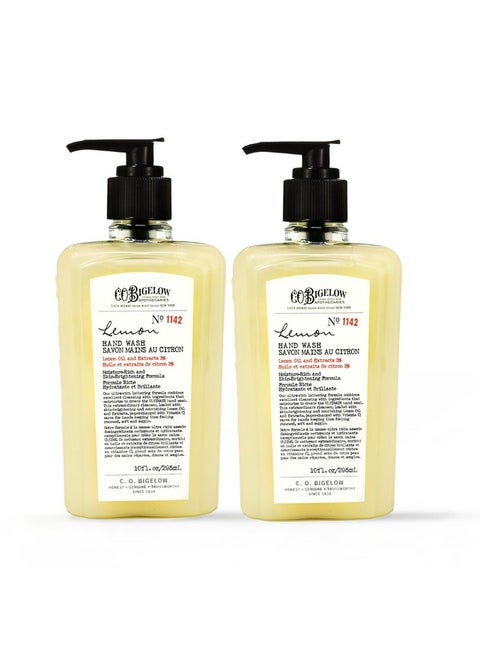 C.O. Bigelow Lemon Hand Wash - No. 1142, Moisturizing Liquid Hand Soaps With Lemon Extract & Vitamin C, Cruelty Free & Gentle For All Skin Types, 2 Pack, 10Fl Oz. Each