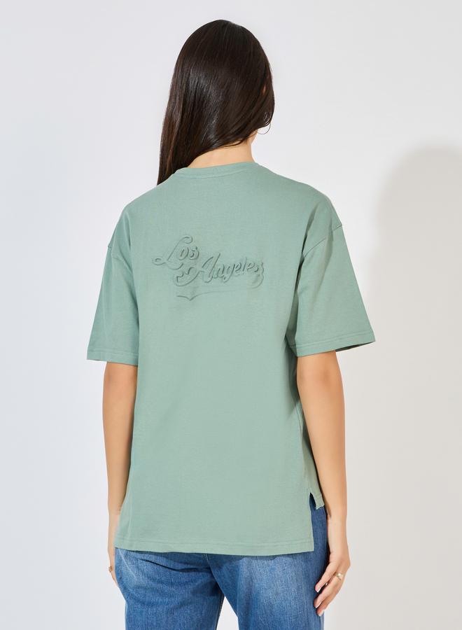 Styli Oversized High-Low Hem Cotton Jersey T-Shirt - Image 5
