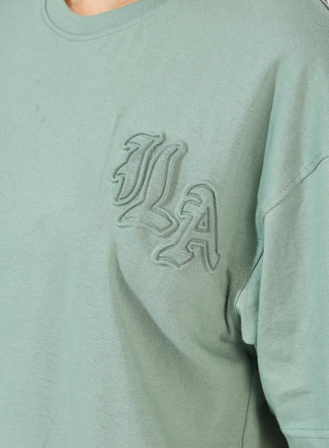 Styli Oversized High-Low Hem Cotton Jersey T-Shirt - Image 3