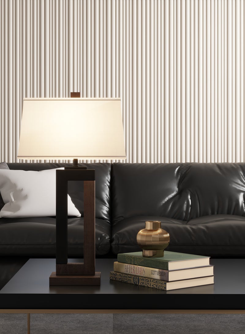 DREAMSIDEA Dark Browm Table Lamps for Living Room Set of 2, Rustic Vintage Bedside Lamp for Bedroom Nightstand Entryway - Image 3