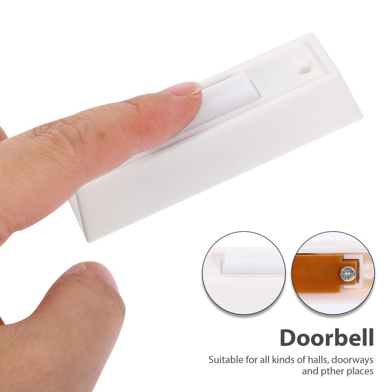 Vintage Push Button Doorbell Retro Plastic Decorative Wired Chime Replacement - Image 3