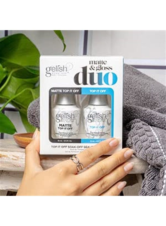 Gelish Matte & Gloss Duo Kit, Clear Coat Nail Kit, Matte Top Coat For Gel Nails, Glossy Top Coat For Gel Nails.5 ounce - Image 2