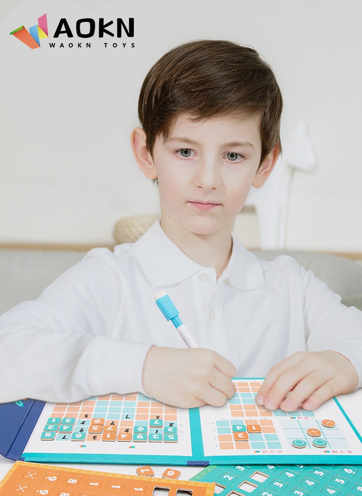 WAOKN Kids Magnetic Digital Chess Game Nine-Square Lattice Sudoku Puzzle Early Learning Educational Wooden Toys Gifts For Children - Image 5