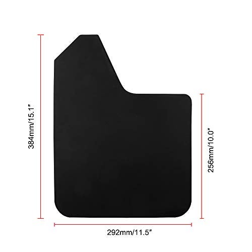 EVER Universal Basic Mud Flaps Set Black Car Mudguard Splash Guards with Accessories for Trucks Cars SUVs Vans - Image 3