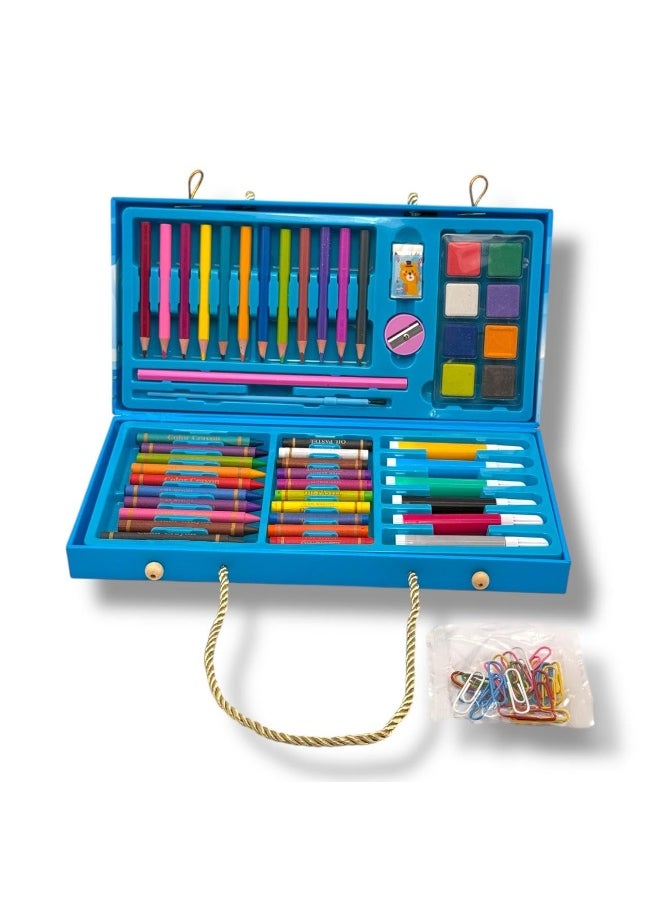 QSHOP 59 Piece Coloring Set - Assorted Colors with Eraser and Sharpener - Complete Drawing and Coloring Set for Kids and Adults - High Quality Ideal for Children and Art Lovers  - Image 1