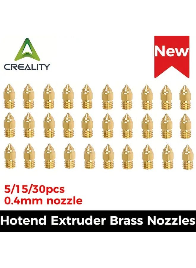 Creality 0 4mm 15PCS Brass Nozzle Set For CR 6 SE Ender 3 Ender 5 3D Printer - Image 1