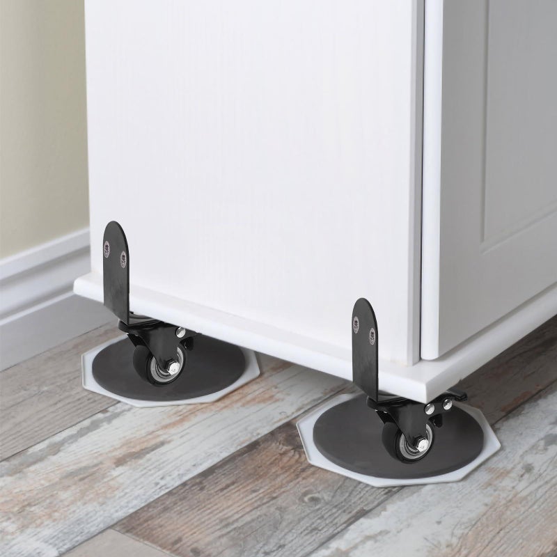 2 Pack 1.5 Inch Silent Swivel Casters With Brake Heavy Duty Plate Mount Wheels For Furniture - Image 5