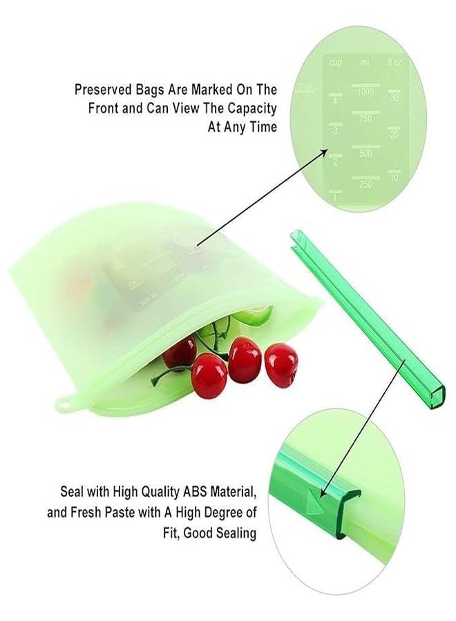 JAGDIV Reusable Silicone Vegetable Food Storage Bag Refrigerator Bags (2pcs - capacity-1000 ML)(Multicolor) - Image 5