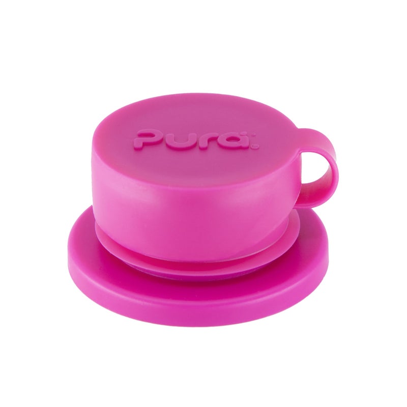 Pura Sport Big Mouth Silicone Sport Top Lid - Plastic-Free, Spill-Leak Proof, Medical-Grade, Fits All Bottle - Pink - Image 1