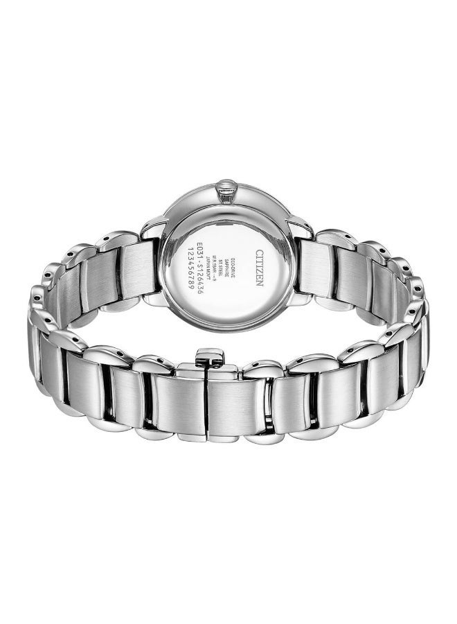سيتيزن L Eco-Drive Women’s Watch EM0920-86D, 28 mm Mother-of-Pearl Dial, Stainless Steel Case & Bracelet, Sapphire Crystal, 50 m WR - Image 3