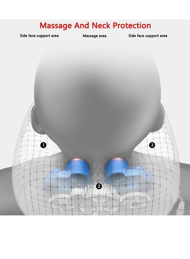 Rechargeable U Shaped Cervical Massage Pillow Neck Massager Vibration Pillow, Multifunctional Shoulder and Electric for Relax Muscles Fatigue - Image 4