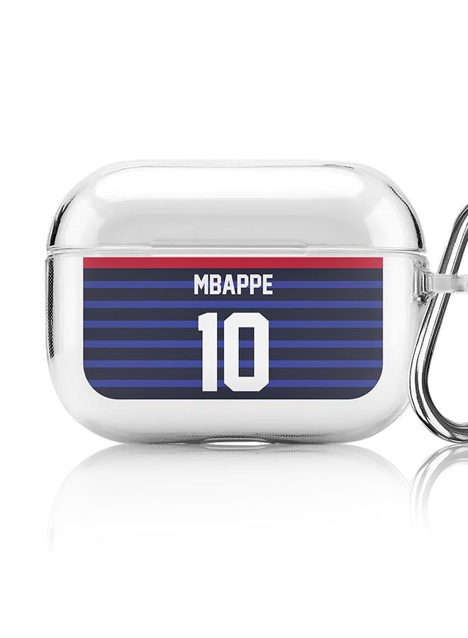 Stylizedd Classic Clear printed Case for Apple AirPods Pro 2nd Generation Thin Transparent Cover - Football Team - France, Player Name - Mbappe - Image 1