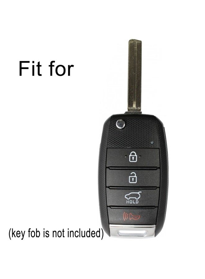 Coolbestda 2Pcs Flip Folding Key Fob Cover Skin Remote Case Keyless Entry Jacket for 2016 2017 2018 2019 Kia Optima Soul Sorento Sportage Forte Rio Sedona （Not Fit Smart Key Fob）  - Image 1