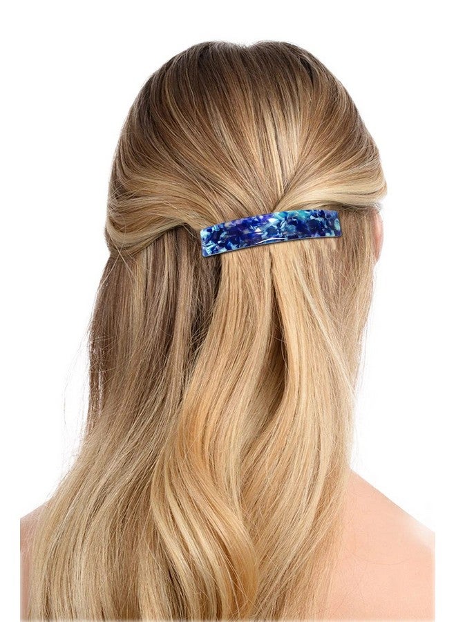 HYFEEL Large French Barrettes For Women Fine Thick Hair Classic Tortoise Shell Hair Clips Wide Curved Celluloid Ponytail Holder Clamp Fashion Hair Accessories Automatic Clasp Hairgrips 3 Pack - Image 3