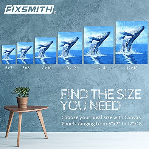 FIXSMITH Canvas Boards for Painting 9x12 Inch, Super Value 12 Pack White Blank Canvas Panels, 100% Cotton Primed, Painting Art Supplies for Professionals, Hobby Painters, Students & Kids - Image 5
