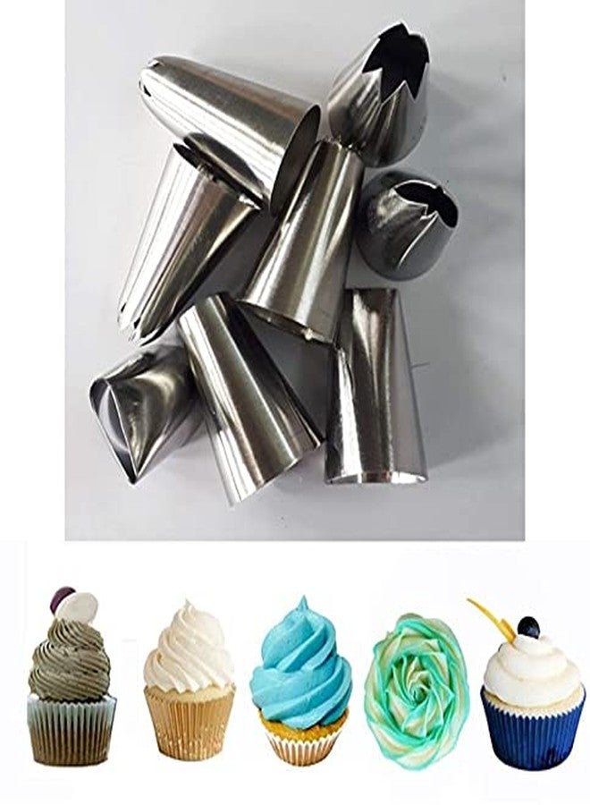 Ochtend Bakingequipments 8 Piece Stainless Steel Nozzle Set. - Image 1