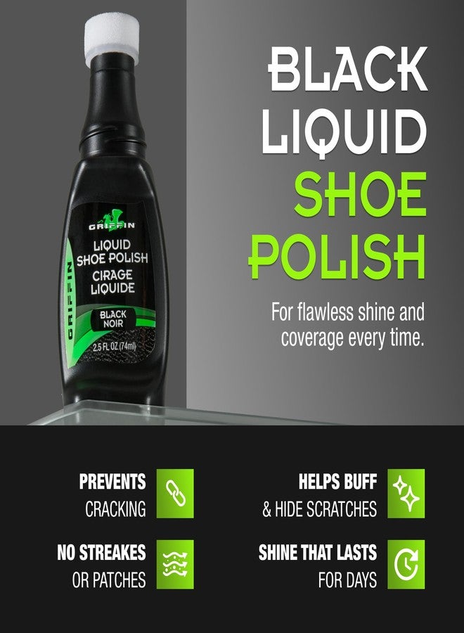 Griffin Shoe Care Company Liquid Polish 2.5 FL OZ Black - Image 2