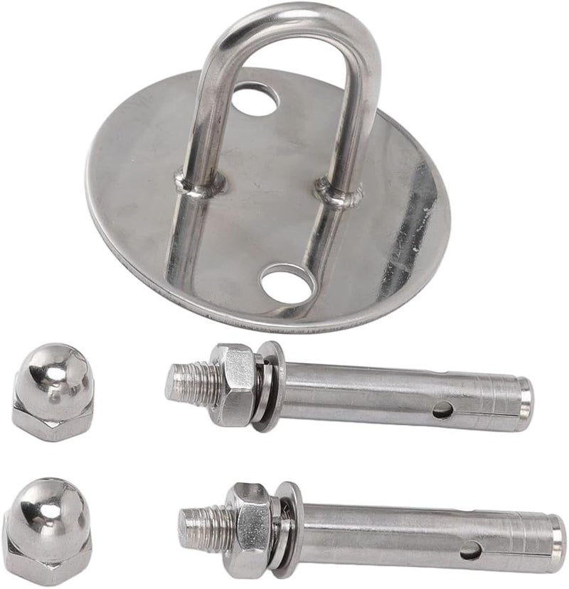 خطاف سقف على شكل حرف U من الفولاذ المقاوم للصدأ 304، مثبت حائط متين للأرجوحة والمراجيح الخارجية، مقاوم للصدأ - Image 3