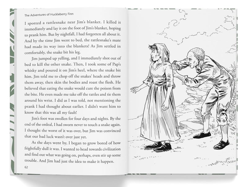 The Adventures of Huckleberry Finn for Kids : llustrated Abridged Children Classic English Novel with Review Questions - Image 5
