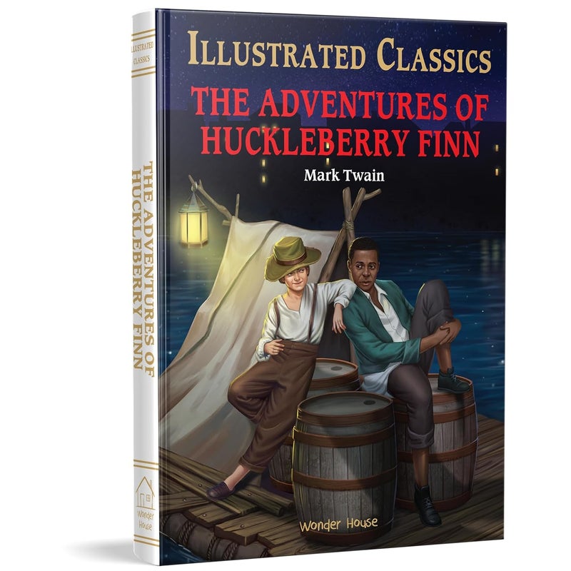 The Adventures of Huckleberry Finn for Kids : llustrated Abridged Children Classic English Novel with Review Questions - Image 1