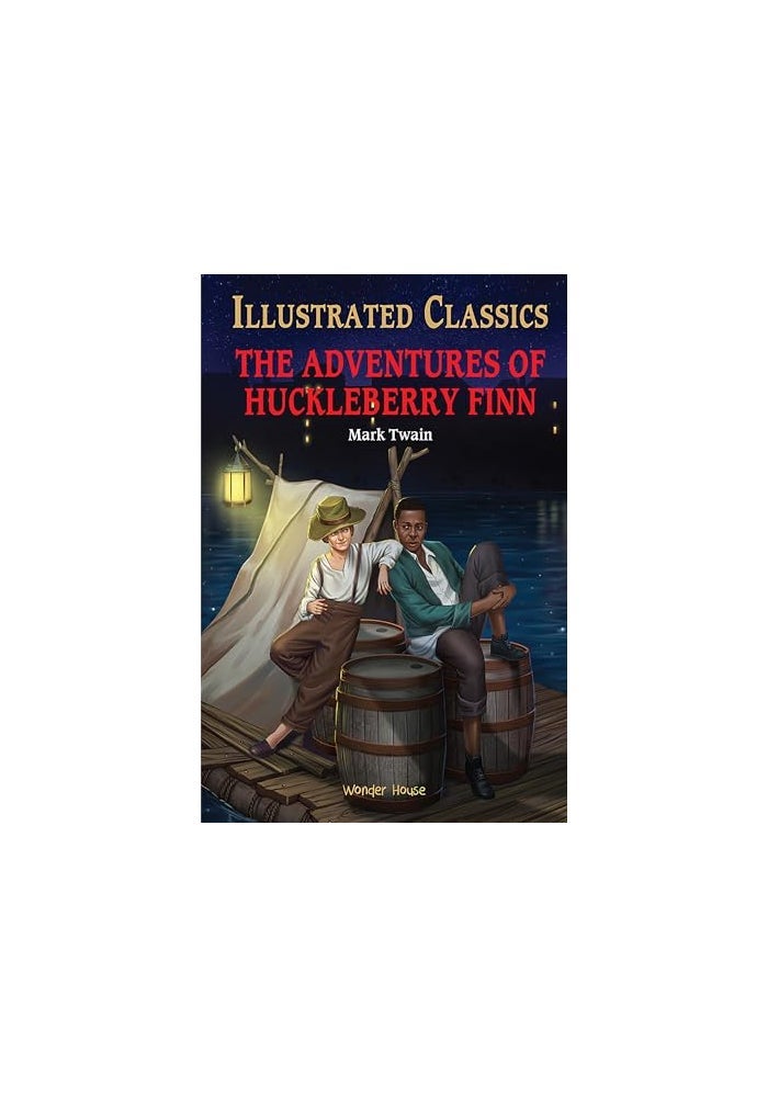 The Adventures of Huckleberry Finn for Kids : llustrated Abridged Children Classic English Novel with Review Questions - Image 2