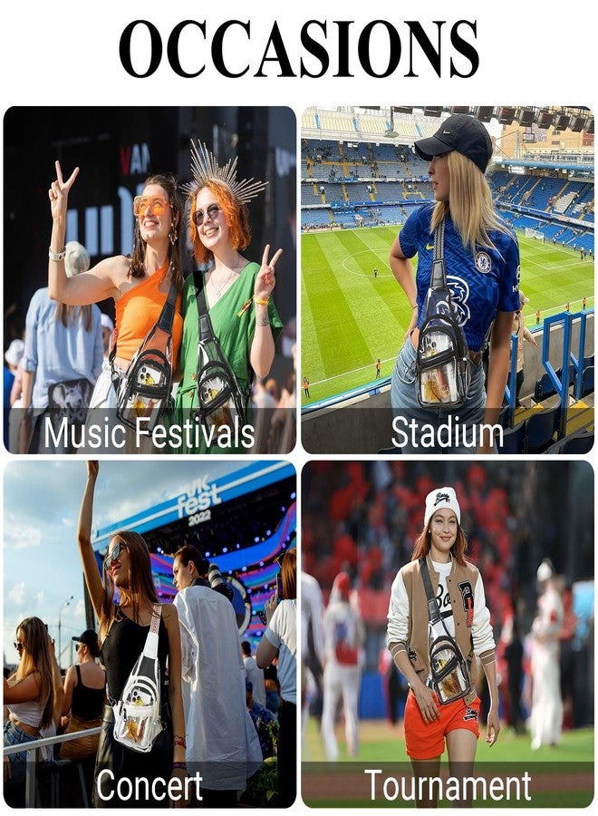 Mroede Clear Bag for Stadium Events Approved Clear Purses for Women Crossbody Transparent Bag Stadium Bags for Concert Sport - Image 3