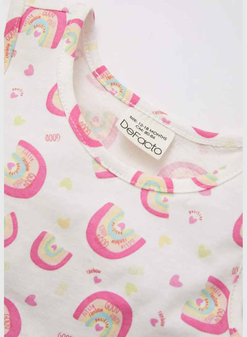 DeFacto Regular Fit Sleeveless Printed Pyjama Set