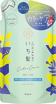 Ichikami Color Care Base Treatment in Shampoo Refill 112 fl oz 330 ml Fade Resistant Damage Care NonSilicone Sulfate Free Amino Acid Shampoo - Image 1