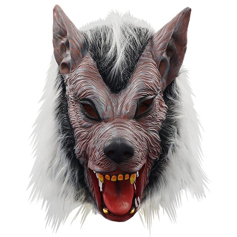 EraSpooky Werewolf Mask for Men Halloween Costume Full Head Latex Wolf Masks - Image 2