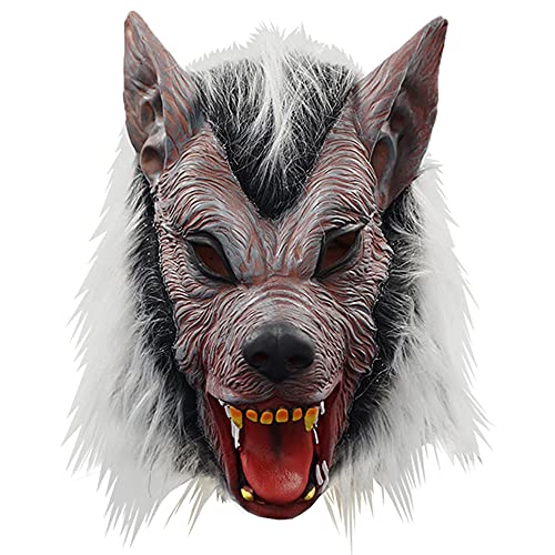 EraSpooky Werewolf Mask for Men Halloween Costume Full Head Latex Wolf Masks - Image 1