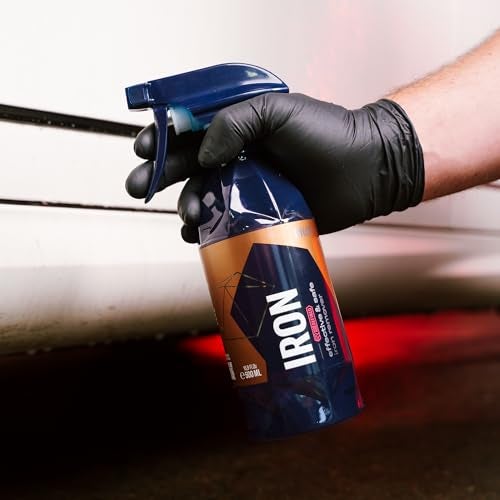 Gyeon جايون آيرون ريدفايند مزيل الحديد لتنظيف الطلاء والعجلات والزجاج بتركيبة متغيرة اللون غير حمضية تزيل غبار الفرامل والصدأ وغبار السكك الحديدية، تنظيف قوي لسطح السيارة. - Image 3