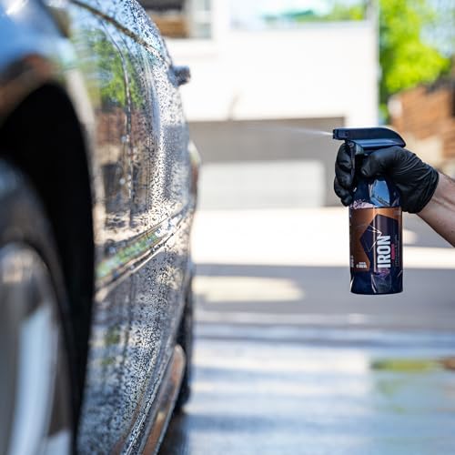 Gyeon جايون آيرون ريدفايند مزيل الحديد لتنظيف الطلاء والعجلات والزجاج بتركيبة متغيرة اللون غير حمضية تزيل غبار الفرامل والصدأ وغبار السكك الحديدية، تنظيف قوي لسطح السيارة. - Image 4