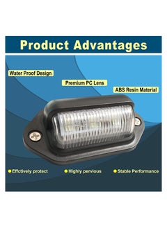 SYOSI 4PCS LED Number Plate Light, 12V-24V DC Compatibility Waterproof License Plate Lamp License Plate Illumination 6-SMD Number Plate Light for Truck SUV Trailer Van RV Boats Cargo Lights Under Hood Light  - Image 5