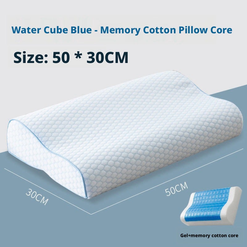Gel Memory Foam Pillow Slow Rebound Neck Support Cooling Wave - Image 4