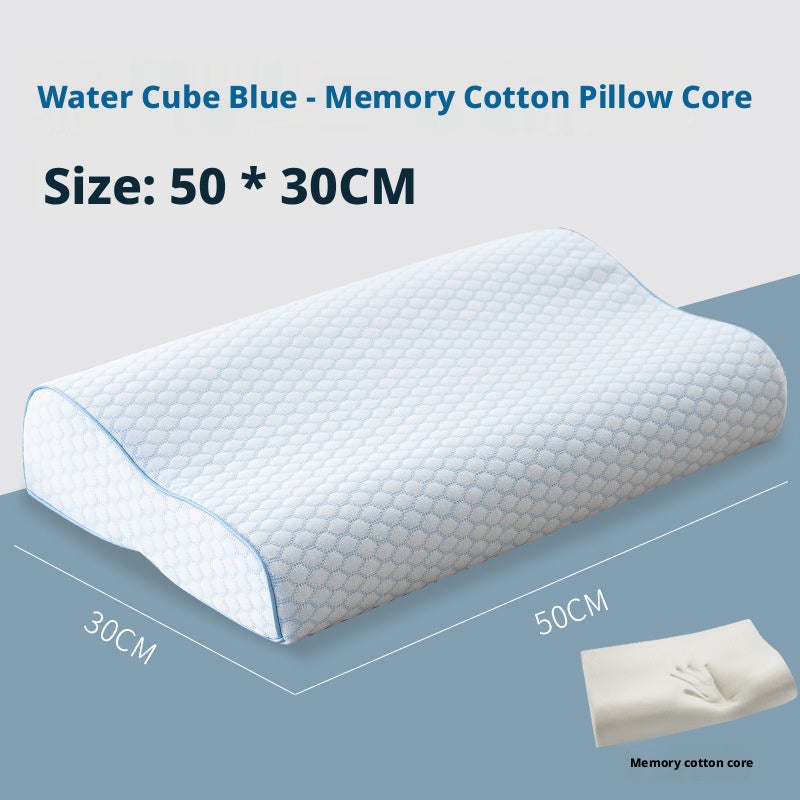 Gel Memory Foam Pillow Slow Rebound Neck Support Cooling Wave - Image 5
