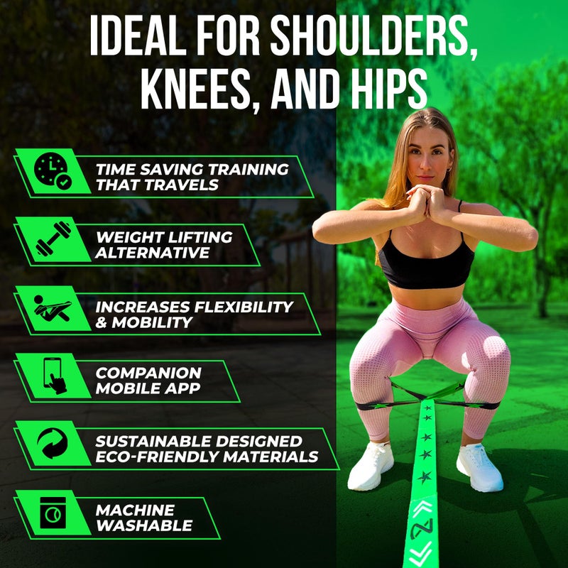 two8 bandz Two8 Bands Multi Loop Resistance Band for Working Out - Green, Movement Band (Light) - Home Gym Loop Resistance Bands for Women & Men, Athletic Rehab Equipment Workout Loops, Sports Fitness Gear - Image 4