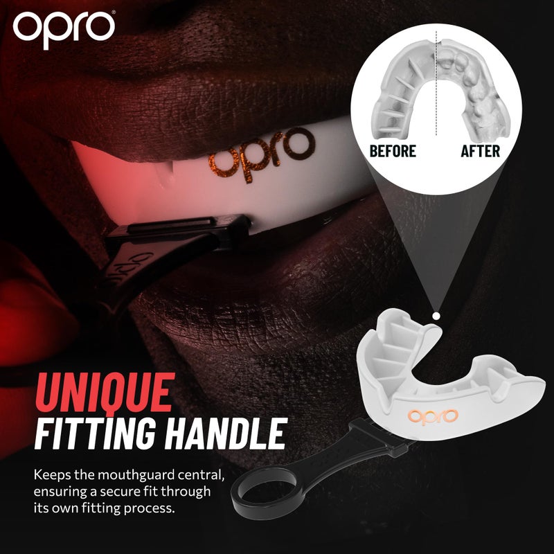 Opro Bronze Level Sports Mouthguard - Custom-Fit  Breathable  Slim Design - Protective Mouth Guard For Football  Wrestling  Boxing  Mma  Lacrosse & All Contact Sports  Case Included - Ufc Red  Youth - Image 5