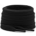 DELELE Solid Flat Shoe Laces Hollow Thick Black Shoelaces for Sneakers 2 Pair 59 inch - Image 2