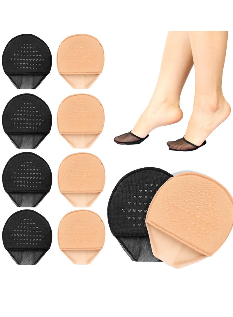 أوزيغالور 10 عبوات جوارب نسائية بمقاس 6-9، جوارب نسائية نصف مبطنة ومزودة بحشوة ومقبض للكعب العالي - Image 1