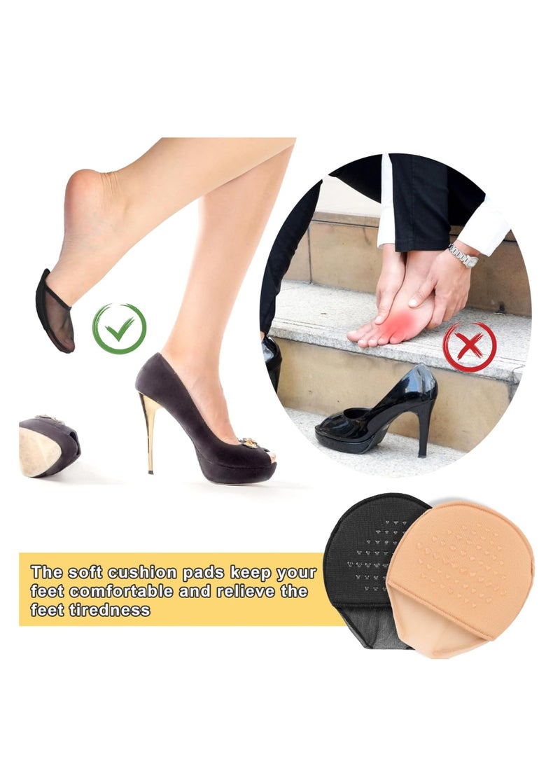 أوزيغالور 10 عبوات جوارب نسائية بمقاس 6-9، جوارب نسائية نصف مبطنة ومزودة بحشوة ومقبض للكعب العالي - Image 4