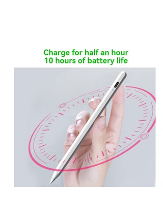 "Stylus Pen for Touch Screens - 2mm Fine Tip, Compatible with iPad, iPhone, Android Tablets, and Microsoft Surface - Rechargeable, No Delay, Scratch-Resistant Fiber Tip, Lightweight Metal Body, White" - pzsku/Z14C0D37904A9AB74E51AZ/45/1744201384/c73ae040-9c27-472a-9a0c-b8b3643b5dc3