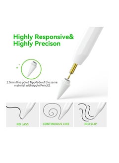 Generic "Stylus Pen for Touch Screens - 2mm Fine Tip, Compatible with iPad, iPhone, Android Tablets, and Microsoft Surface - Rechargeable, No Delay, Scratch-Resistant Fiber Tip, Lightweight Metal Body, White"  - Image 4
