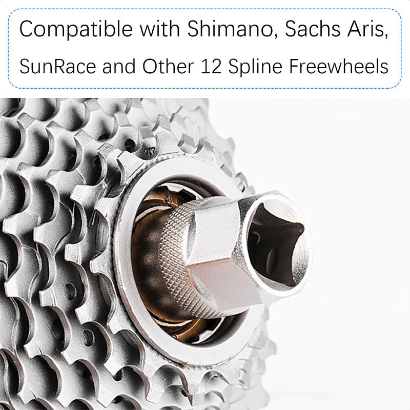 Vanice Bike Freewheel Removal Repair Lockring Tool For Shimano  Sunrace And Other 12 Spline Freewheels - Image 3