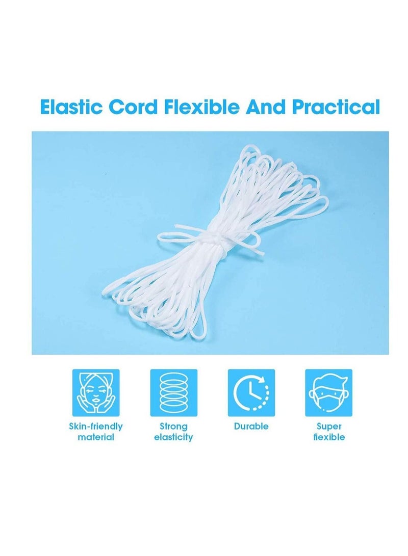 Y&D Landove 20m Elastic Cord Band Earloop Strap Round Braided Stretch Roll for Sewing Knitting Clothing Accessories Shoes Hats - Image 4