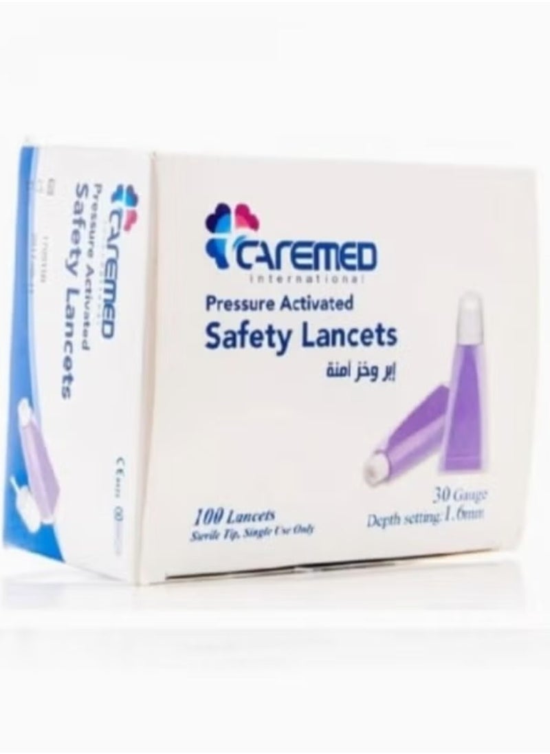 CAREMED 100 Safety Lancets -30 G - 1.6 mm  - Image 2